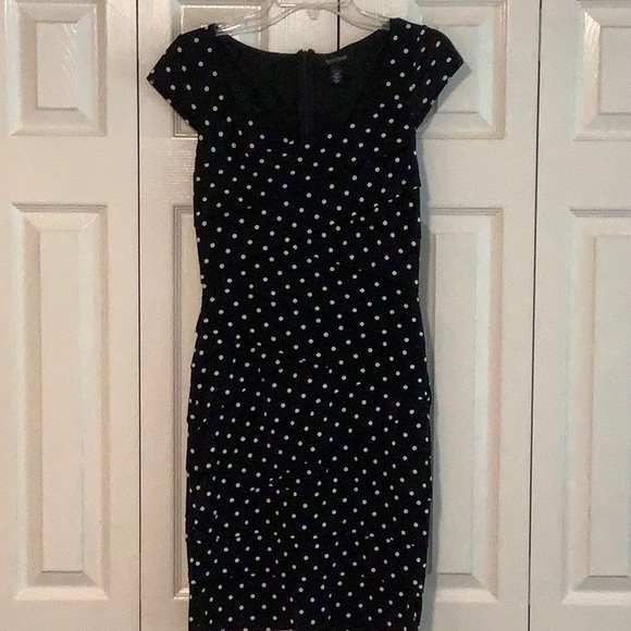 WHBM Body-Con Polkadot Dress SZ6 - Picture 1 of 7